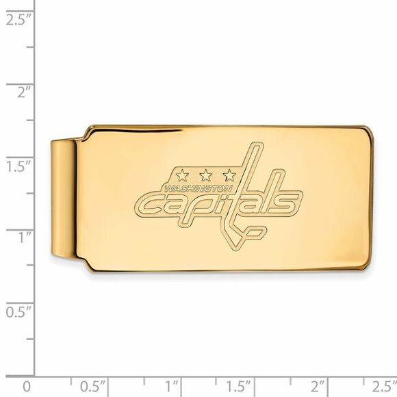 14k Yellow Gold NHL Washington Capitals Money Clip - Picture 2 of 3